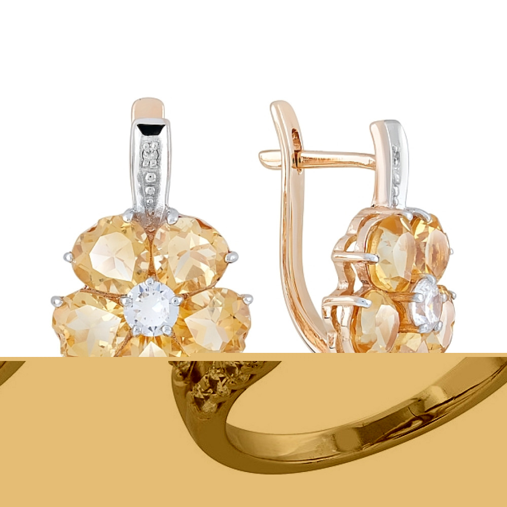 Серебряное кольцо с фианитом № 82795