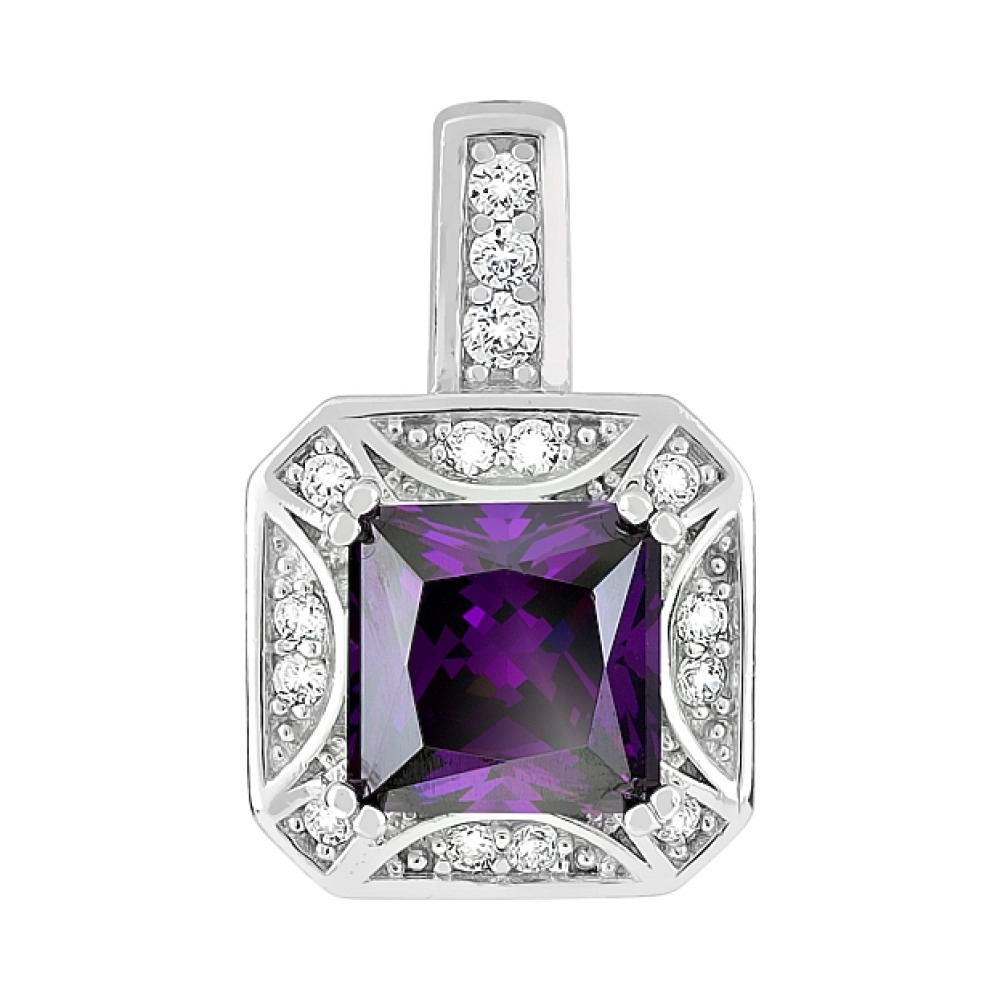 Серебряная подвеска с фианитами № 119075