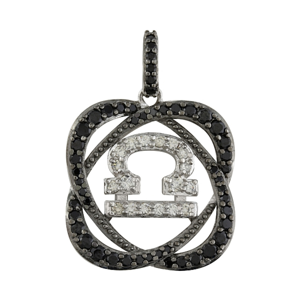 Серебряная подвеска с фианитом № 83486