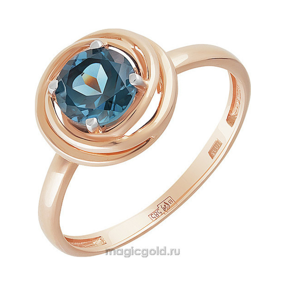 Золотое кольцо с топазом № 160503