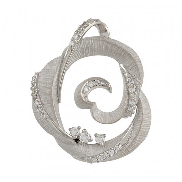 Серебряная подвеска с фианитами № 106213