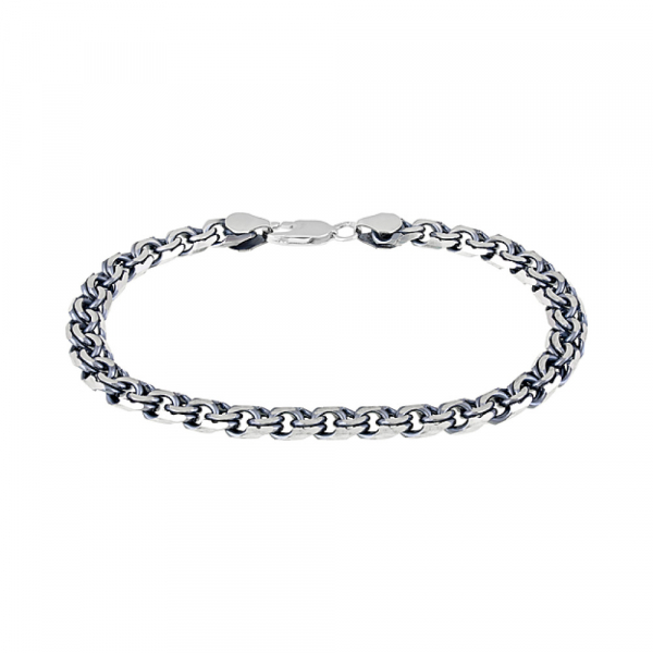 Серебряный браслет гарибальди черн. № 128452