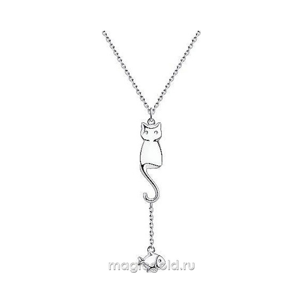 Серебряное колье без камня № 174292