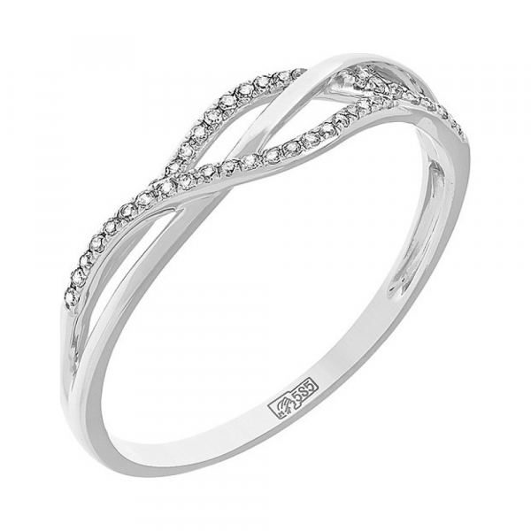 Золотое кольцо с бриллиантом № 112889