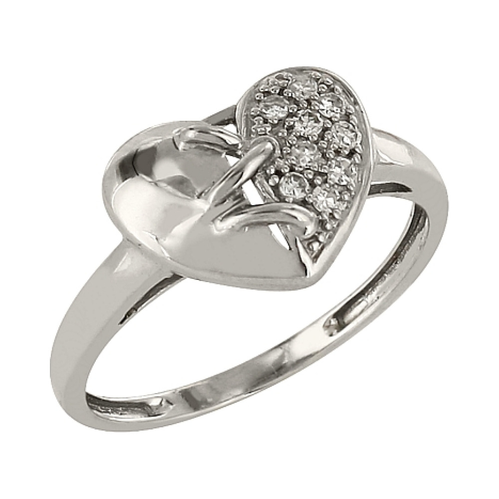 Золотое кольцо с бриллиантом № 83655