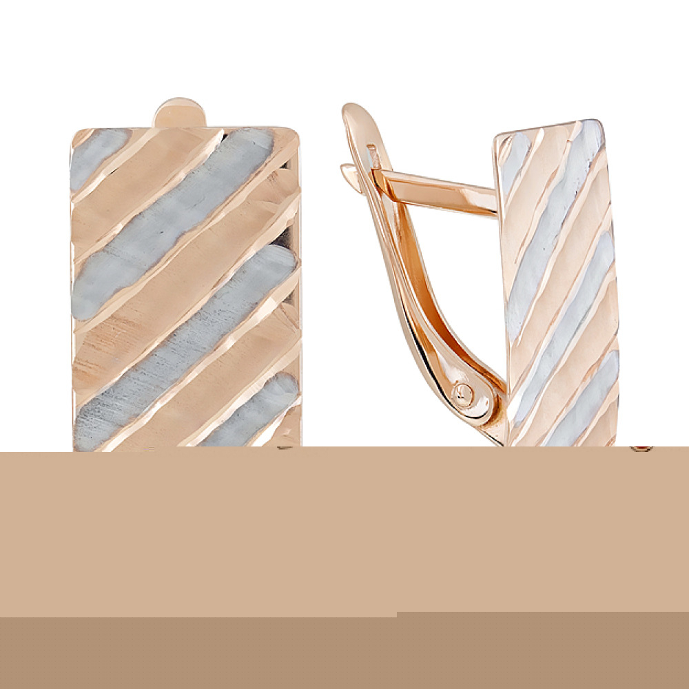 Серебряные серьги с эмалью и фианитом № 114987