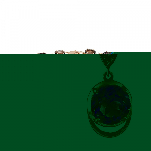 Золотой браслет с раухтопазом и фианитом № 107821