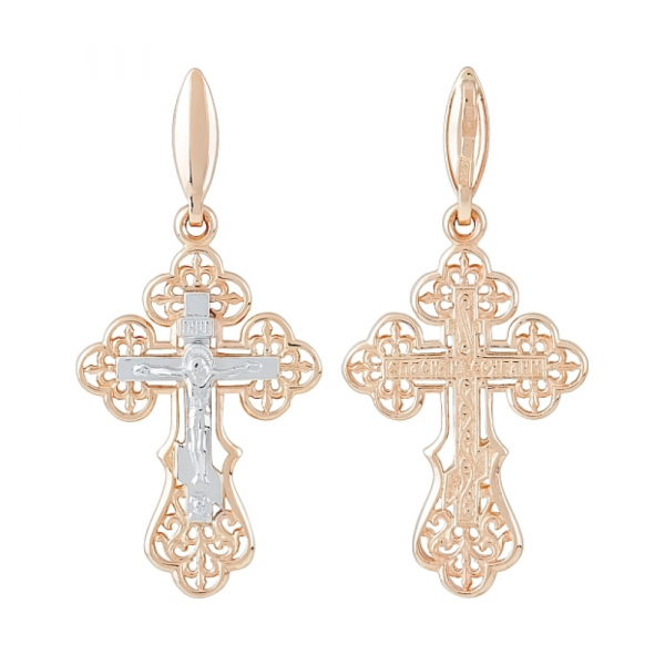 Крест литой с фианитами № 121257