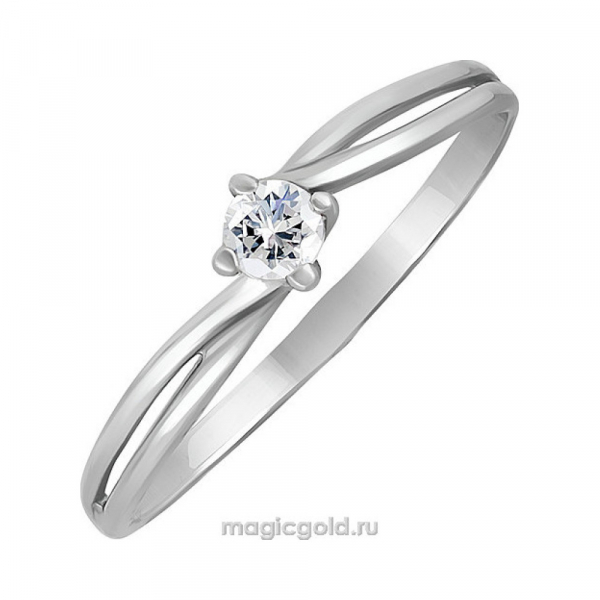 Золотое кольцо с бриллиантом № 160978
