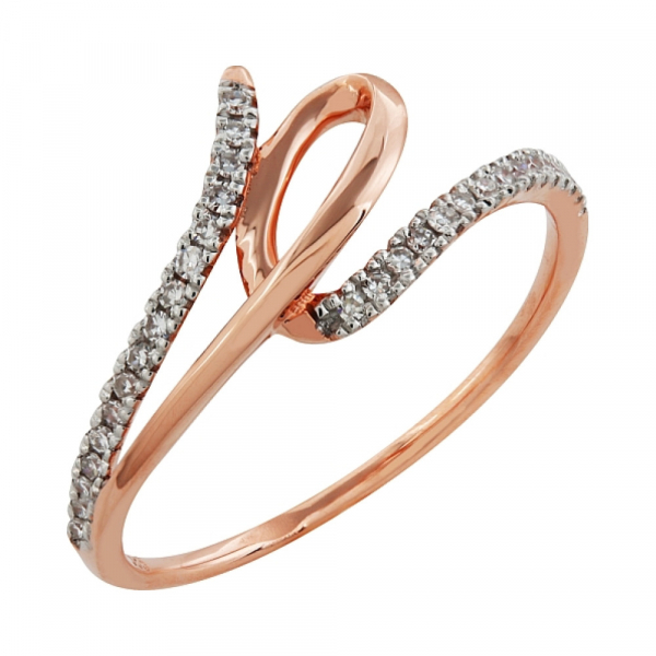 Золотое кольцо с бриллиантом № 99015