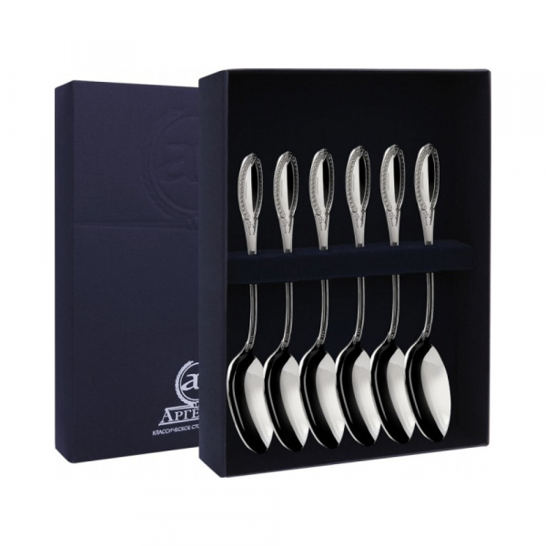 Набор 6 серебряных чайных ложек «Император»