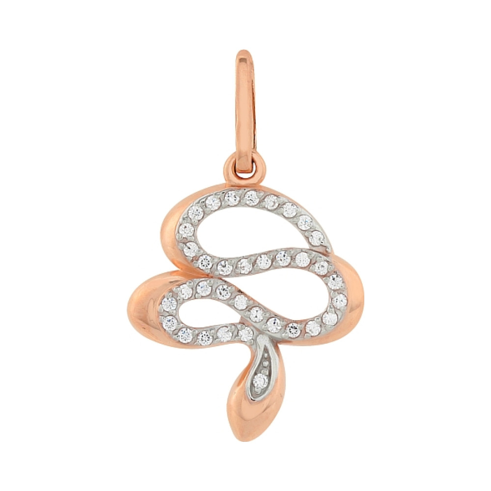 Золотая подвеска с фианитами № 100335