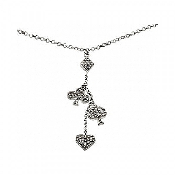 Серебряное колье с фианитами № 34201