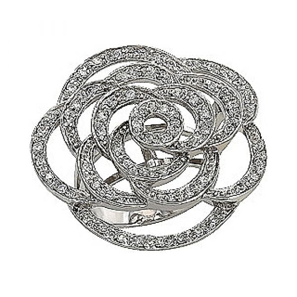 Серебряное кольцо с фианитом № 80872