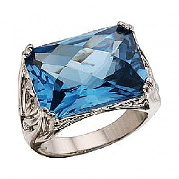 Серебряное кольцо с имитац. шпинели № 30899