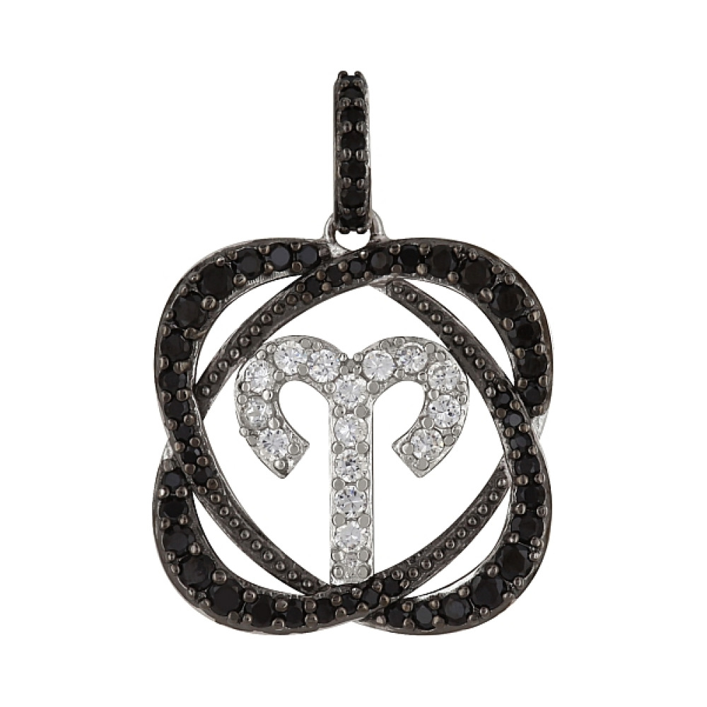 Серебряная подвеска с фианитом № 83461