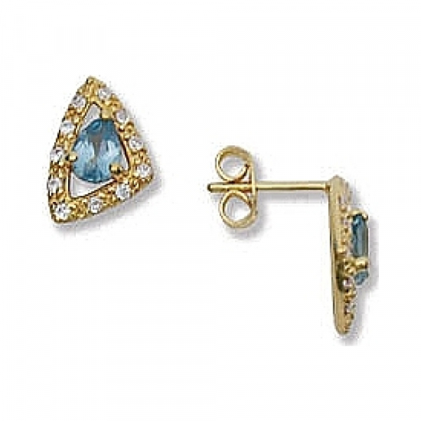  Серьги с синт. топазом и фианитомTED LAPIDUS  № 32474