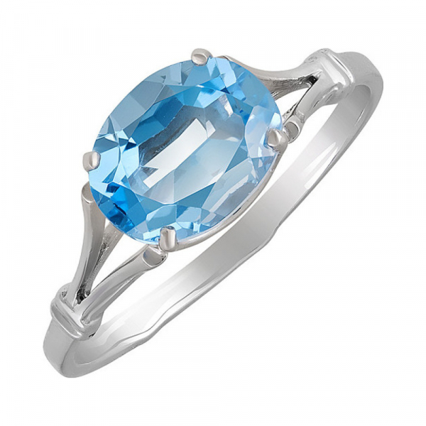 Серебряное кольцо с топазом № 130157