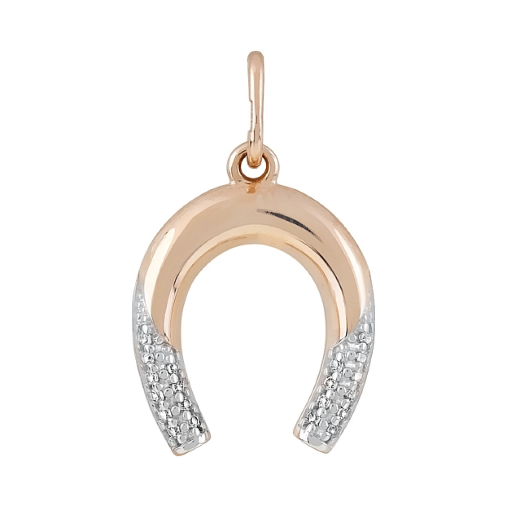 Золотая подвеска с фианитами № 121339