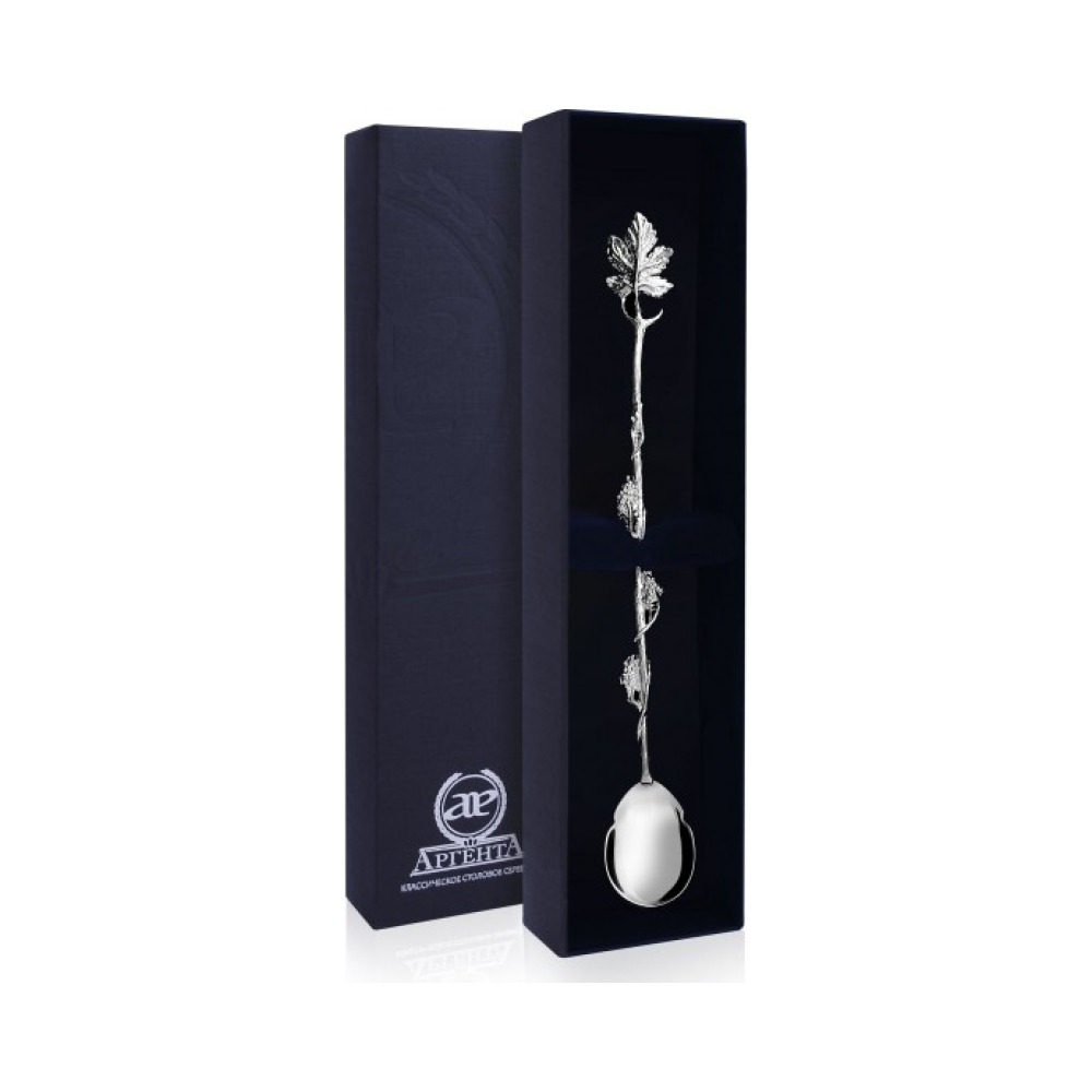 Серебряная ложка для напитков «Виноград»