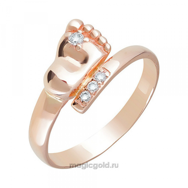 Золотое кольцо с фианитом № 155414