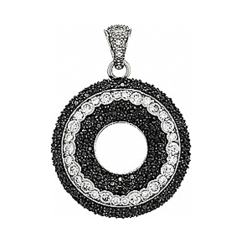 Серебряная подвеска с фианитом № 81087