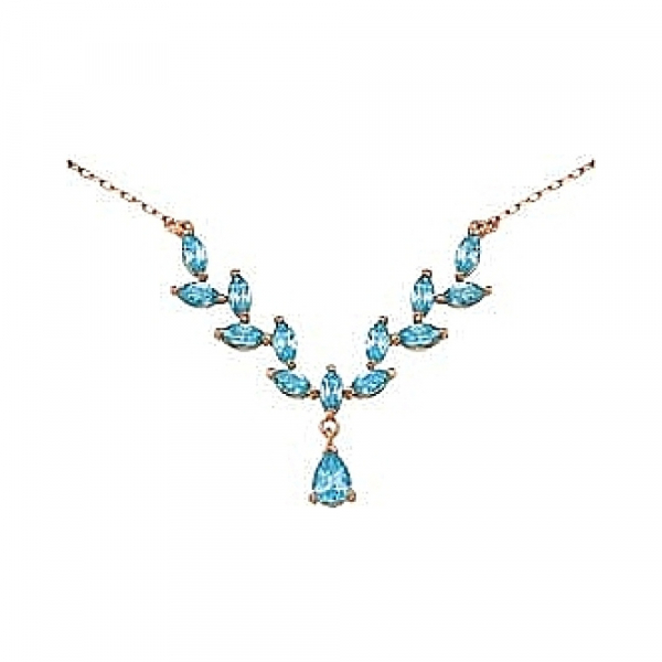 Золотое колье с топазом № 25380