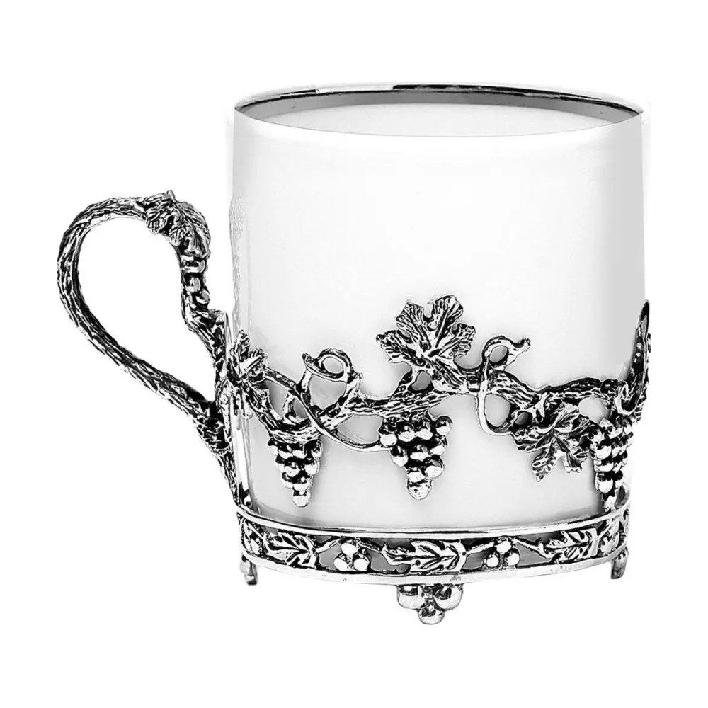 Чашка кофейная Виноград черн. Ag 925º