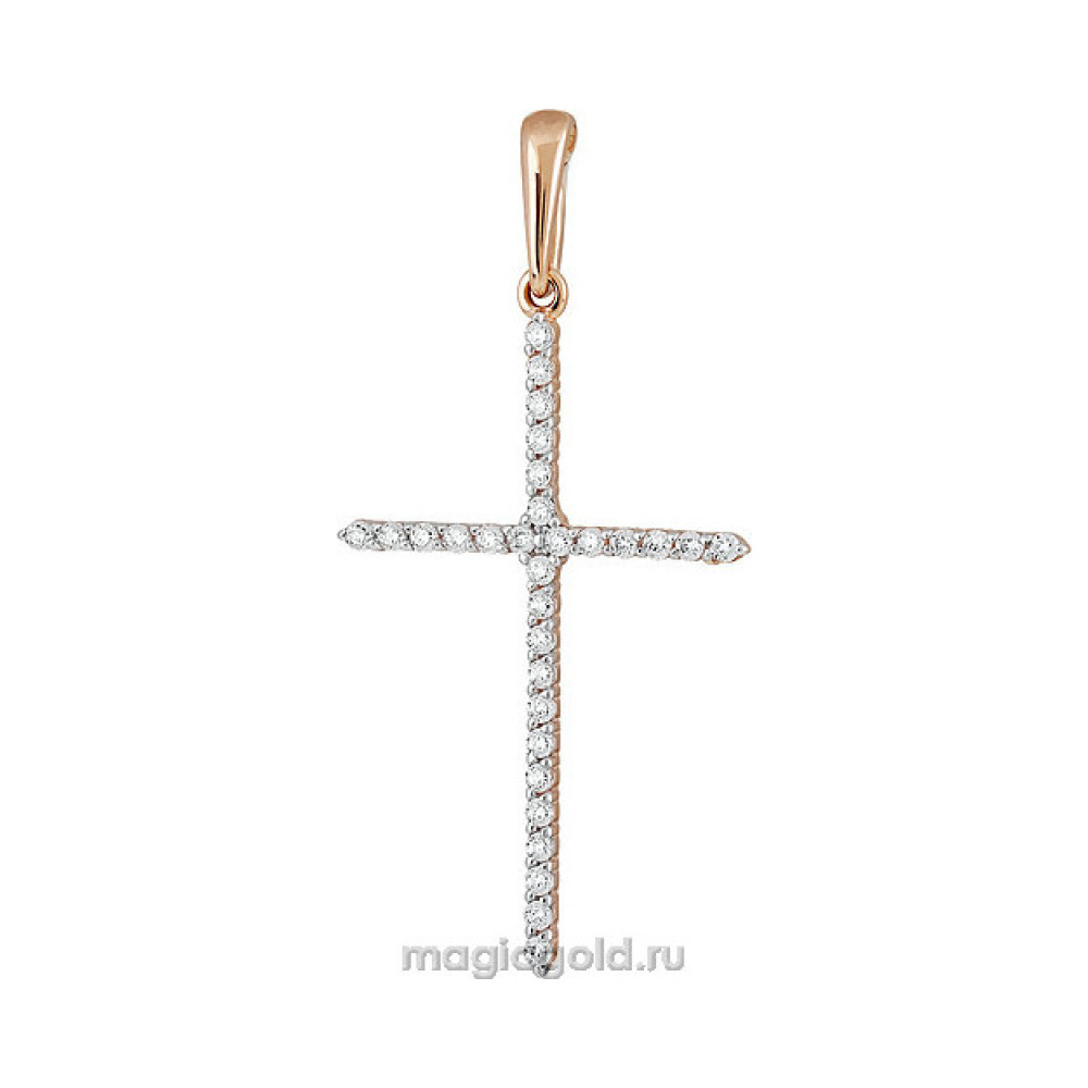 Золотая подвеска с фианитами № 139615