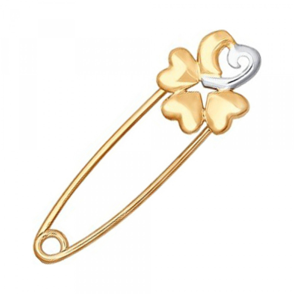 Золотая брошь без камня № 141624