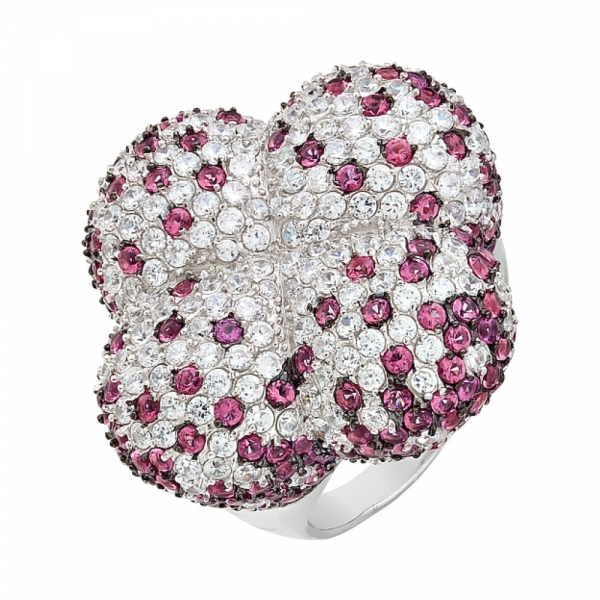 Серебряное кольцо с фианитами № 115646