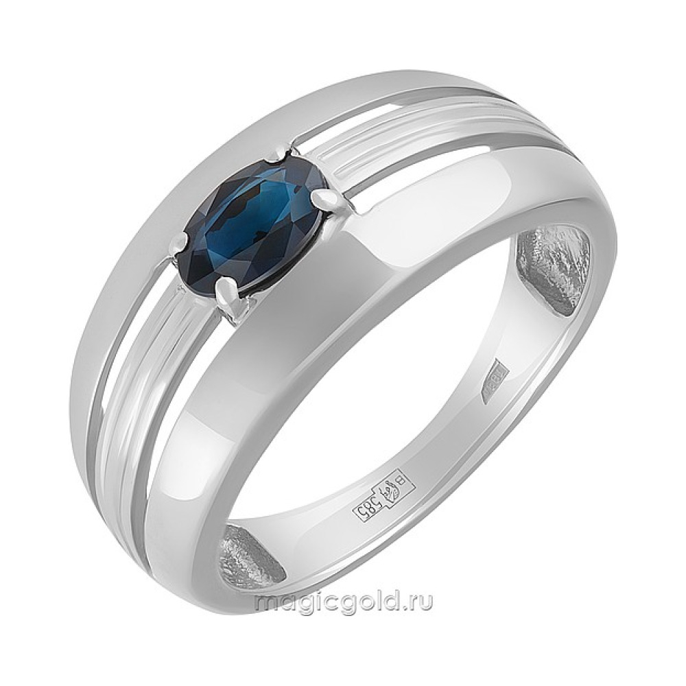 Золотое кольцо с сапфиром № 160731