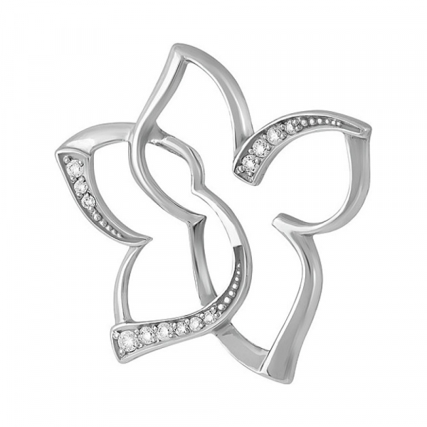 Серебряная подвеска с фианитом № 134161