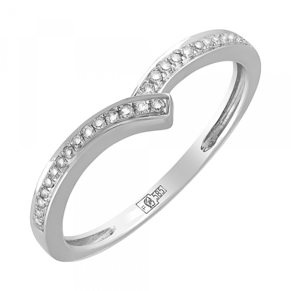 Золотое кольцо с бриллиантом № 104945