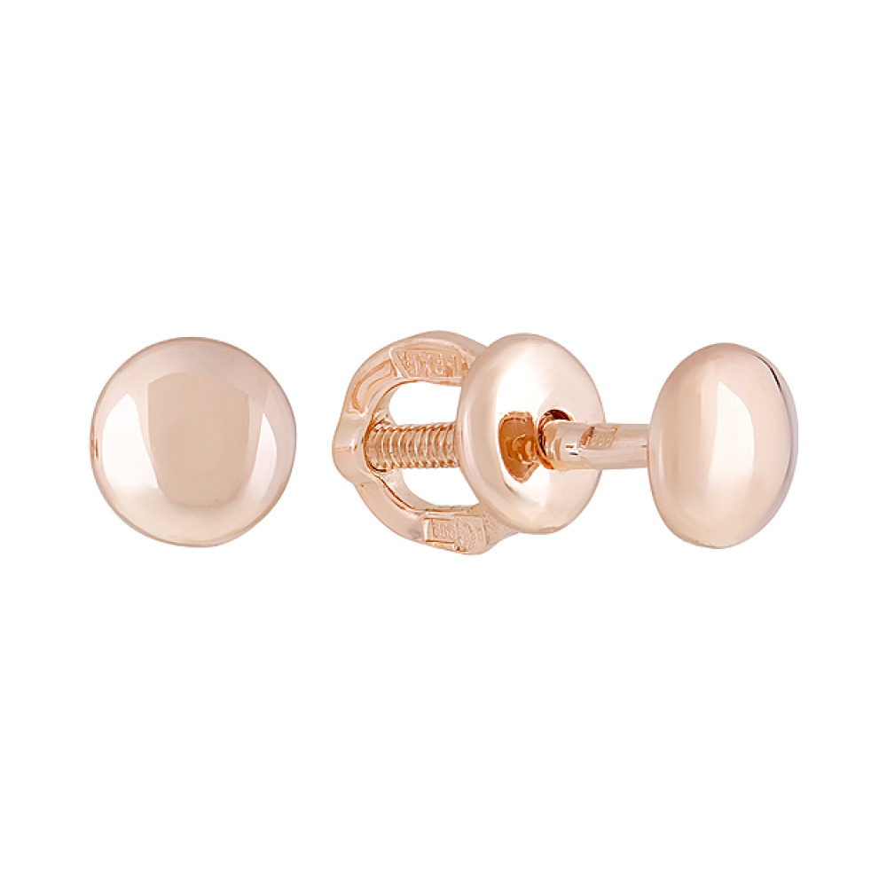 Золотые серьги без камня № 109684