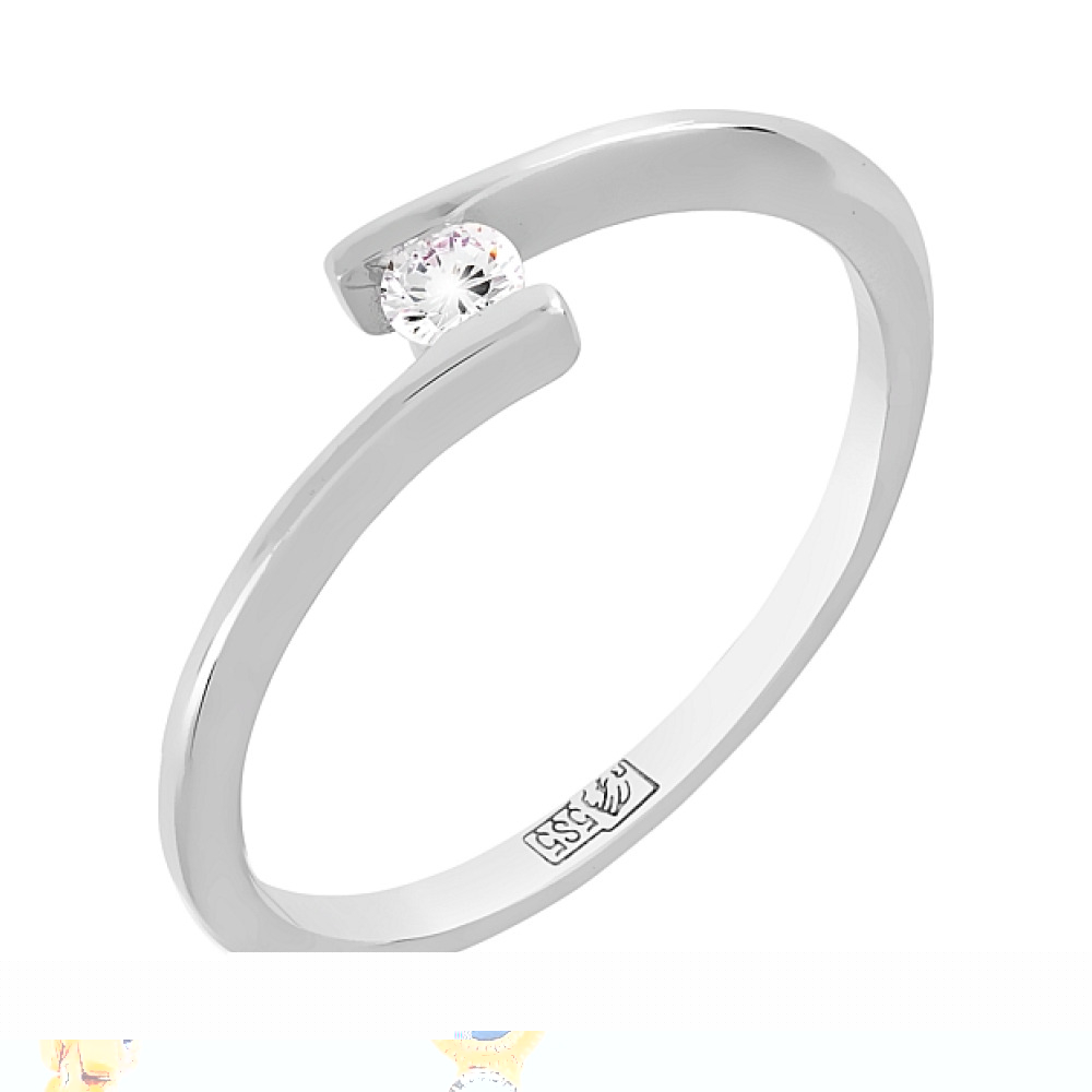 Пуссеты с бриллиантом и сапфиром № 107074