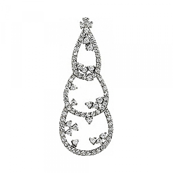 Серебряная подвеска с фианитом № 80830