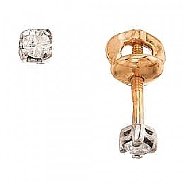 Пуссеты с бриллиантом № 83232