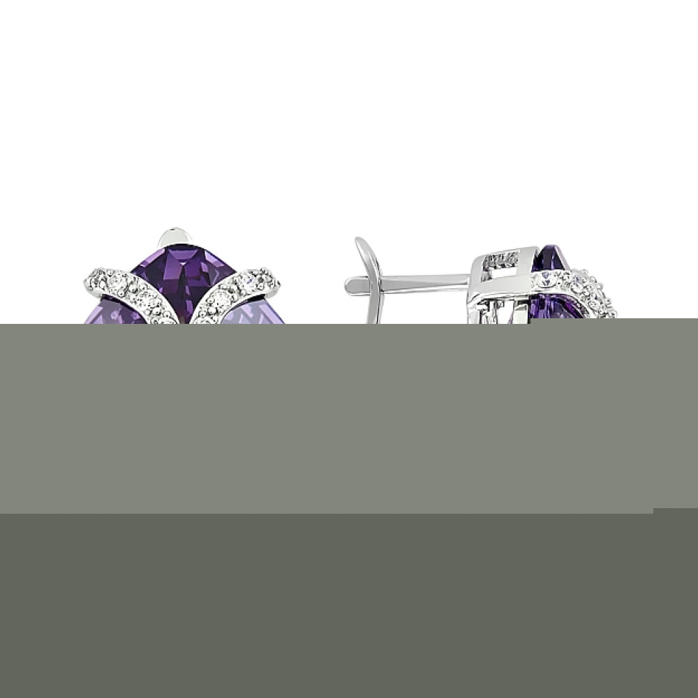 Пуссеты с сапфиром № 140352