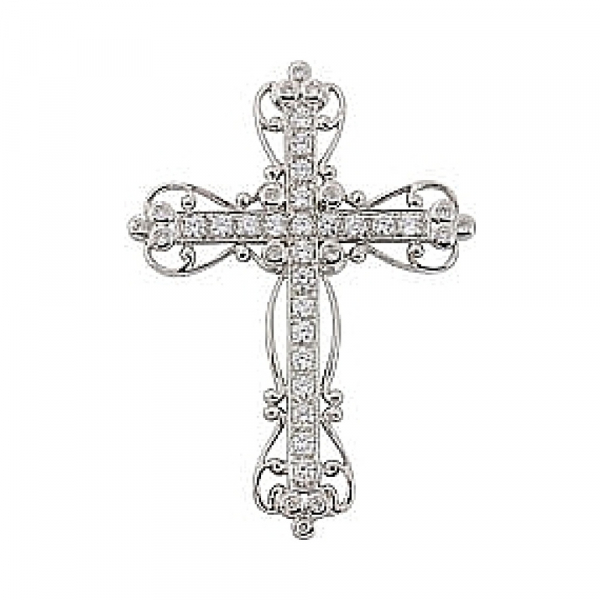 Серебряная подвеска с фианитом № 68432