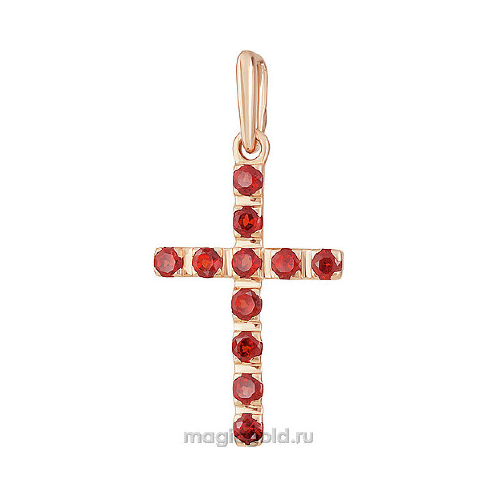 Золотая подвеска с гранатом № 139868