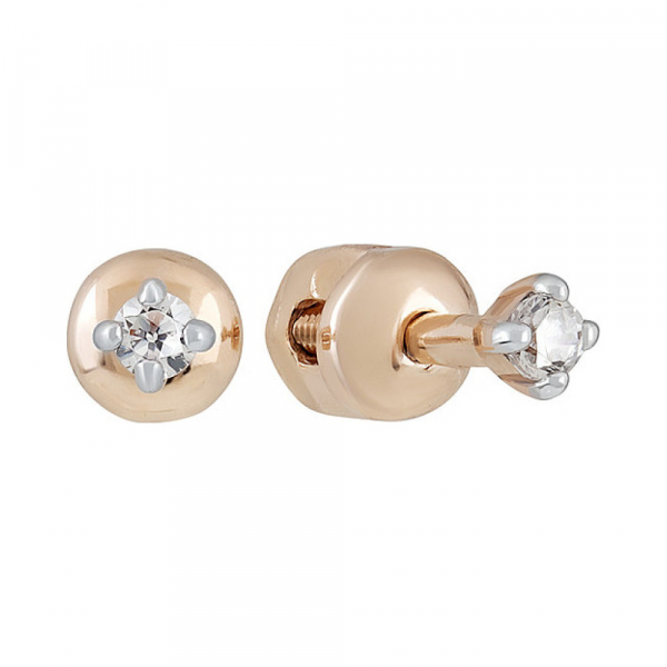 Пуссеты с фианитом № 136051