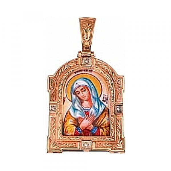 Икона с бриллиантом и эмалью № 25387