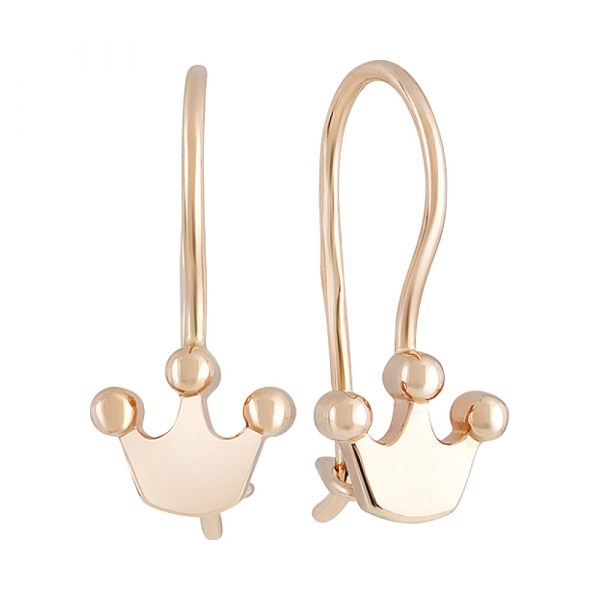 Золотые серьги без камня № 129500