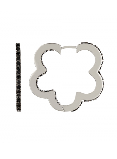 Серебряные серьги с фианитом № 73727