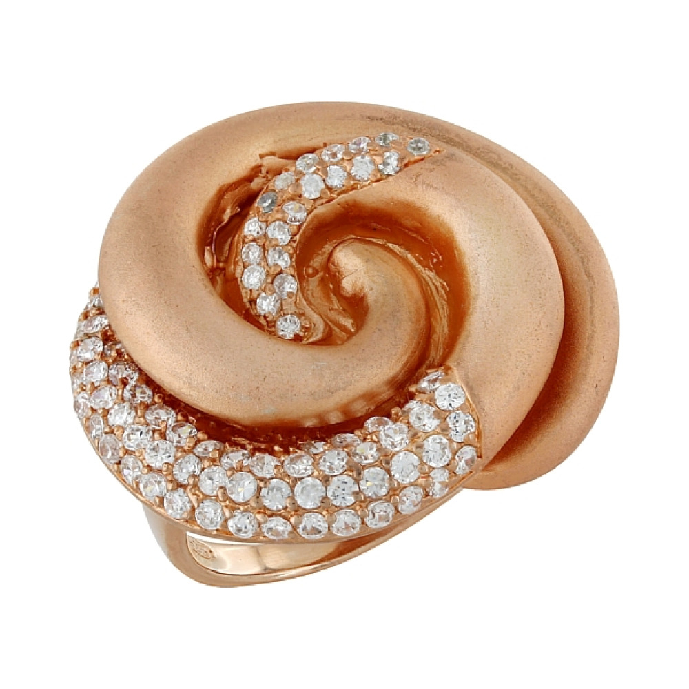 Серебряное кольцо с фианитом № 82550