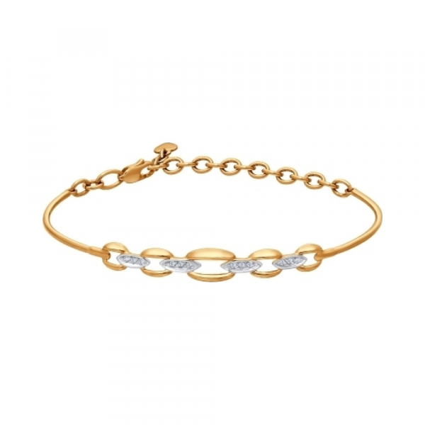 Золотой браслет с фианитами № 138389