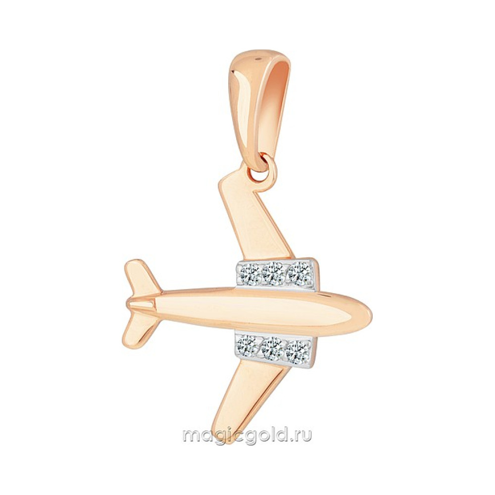 Золотая подвеска с фианитом № 172151