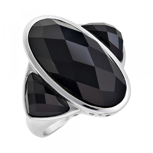 Серебряное кольцо с агатом  № 107303