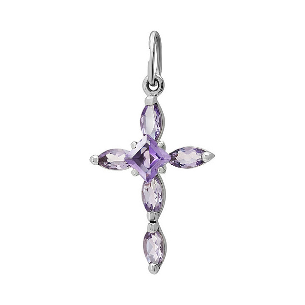 Серебряная подвеска с аметистом № 133158